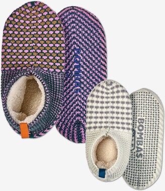 Bombas Mother-Youth Gripper Slipper (Sherpa Lined) 2-Pack - Lipgloss Harbor  Grey Mix - Y1 - Cotton - ShopStyle Stuffed Animals