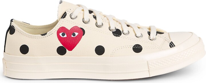 Comme des Garçons PLAY x Converse Polka Dot Heart Chuck Taylor All Star '70 Low-Top Sneakers