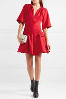 Thumbnail for your product : Carven Lace-up Ruched Canvas Mini Dress