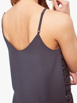 Thumbnail for your product : Sosandar Sequin Animal Print Cami Top, Pewter