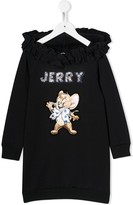 Thumbnail for your product : MonnaLisa Jerry embroidery hooded dress