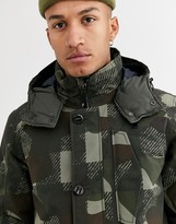Thumbnail for your product : G Star G-Star Vodan camo print jacket with padded hood in green