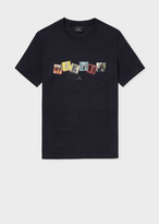 Thumbnail for your product : Paul Smith Men's Dark Navy 'Stamps' Print Cotton T-Shirt