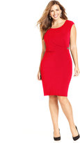 Thumbnail for your product : NY Collection Plus Size Side-Ruched B-Slim Dress