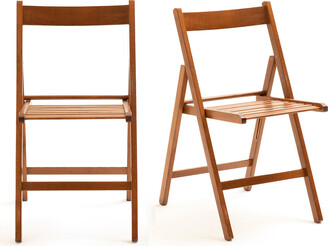 So'home Set Of 2 Yann Solid Beech Folding Chairs