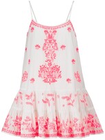 Thumbnail for your product : Juliet Dunn Embroidered cotton minidress