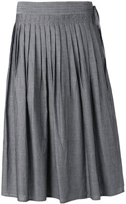 Vince striped pleated skirt