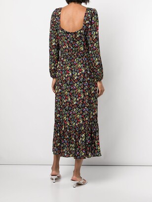 HVN Floral-Print Maxi Dress
