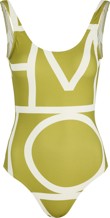 Totême Monogrammed Logo-print Swimsuit