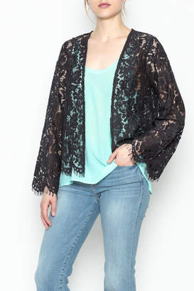 Chaser Lace Open Cardigan
