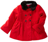 Thumbnail for your product : London Fog Faux Fur Trim Coat (Little Girls)