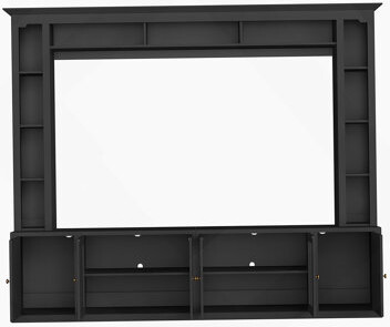 Darby Home Co 4-Piece Entertainment Center With Bookshelves Large TV Stand With Tempered Glass Door For Tvs Up To 80\