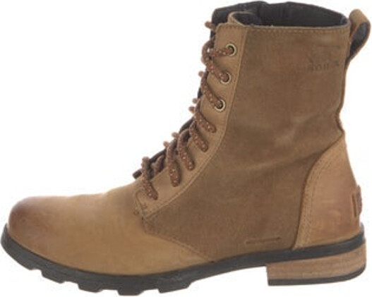 Sorel Leather Ankle Combat Boots Brown & Neutrals Round-Toes Lace-Up Closure at Uppers Unfortunately due to restrictions this item may not be eligible for shipping in all areas.