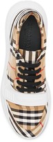 Thumbnail for your product : Burberry Vintage Check Cotton Sneakers