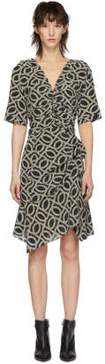 Isabel Marant Black and Off-White Arodie Dress