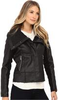Thumbnail for your product : Sam Edelman PU w/ Oversize Sherpa Collar Moto Jacket