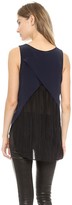 Thumbnail for your product : Derek Lam 10 Crosby V Neck Tank with Cross Back