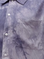 Thumbnail for your product : Saturdays NYC Christopher Tie-dye Mineral-washed Tencel Shirt - Grey