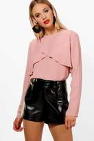 Thumbnail for your product : boohoo Wrap Front Floaty Woven Top
