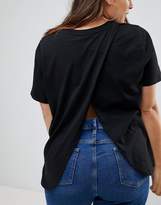Thumbnail for your product : ASOS Curve DESIGN Curve T-Shirt with Wrap Back
