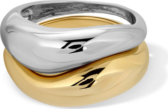 Naiia Gold / Silver Harlow Ring Set -Mixed Metal