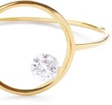 Thumbnail for your product : THE ALKEMISTRY 18kt yellow gold Echo eclipse drilled diamond circle ring