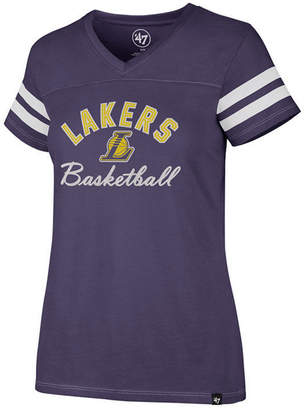 '47 Women Los Angeles Lakers Metallic Dinger V-Neck T-Shirt