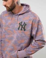 Thumbnail for your product : Majestic Oversized Yankees Hoodie In Camo Exclusive to ASOS