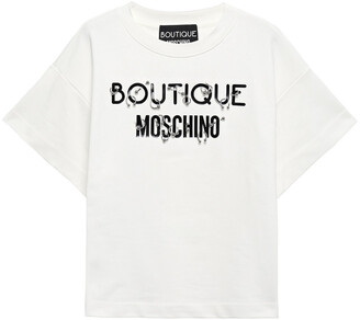 Boutique Moschino Barbell-embellished Printed Cotton-jersey T-shirt