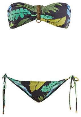Kalmar - Strapless Bandeau Bikini - Womens - Green Multi