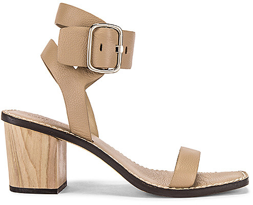 taupe low heel sandals