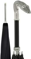 Thumbnail for your product : Pasotti Black Unisex Umbrella w/Silvertone Snake Head Handle