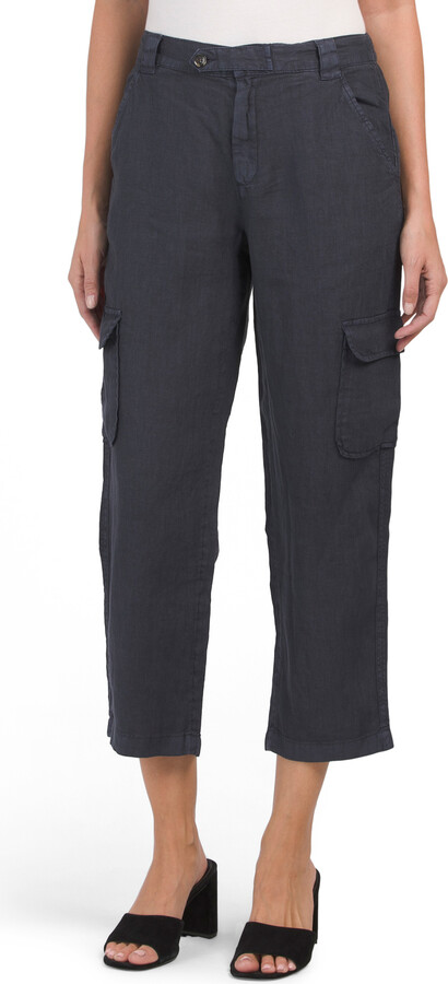 Rachel Roy Linen Tapered Leg Cargo Pants - ShopStyle