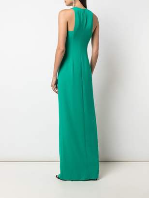 Halston knot detail gown