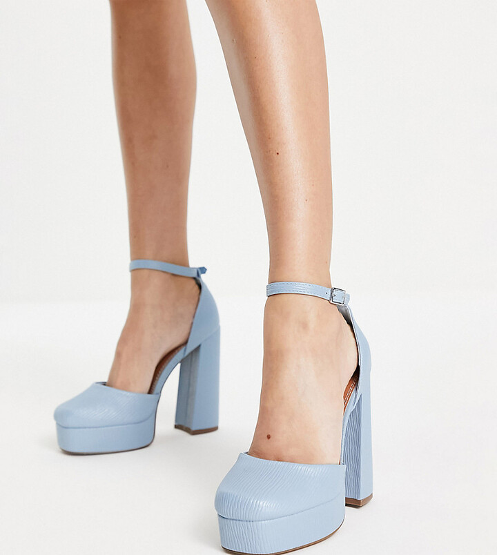 dark blue platform shoes