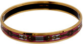 Thumbnail for your product : Hermes Gold-Plated & Printed Enamel Narrow Bangle