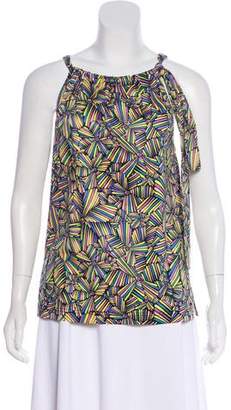 Marc by Marc Jacobs Sleeveless Abstract Print Blouse