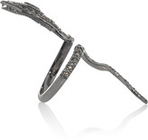 Thumbnail for your product : Ileana Makri Snake 18-karat blackened white gold, ruby and diamond ring