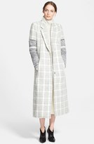 Thumbnail for your product : Yigal Azrouel Plaid Coat with Removable Knit Sleeves