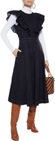 Thumbnail for your product : Stella McCartney Brylee Ruffle-trimmed Denim Midi Dress
