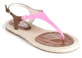 Thumbnail for your product : KORS Stephy Leather T-Strap Sandals