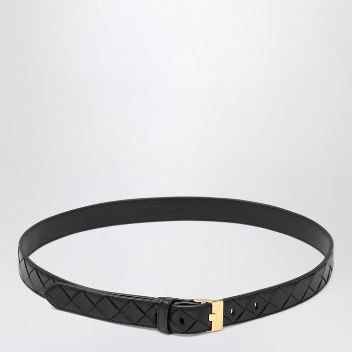 Bottega Veneta Black Watch belt in Intrecciato