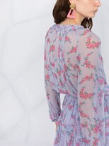 Thumbnail for your product : LoveShackFancy Tiered Floral-Print Dress