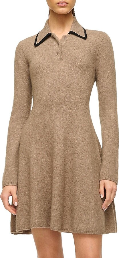 STAUD Dujour Knit Fit & Flare Minidress