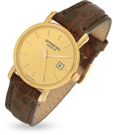 Thumbnail for your product : Raymond Weil Brown Croco-Stamped Leather Strap 18K Gold Date Dress Watch