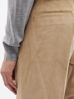 Thumbnail for your product : Paul Smith Pleated Corduroy Tapered-leg Trousers - Brown