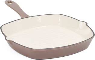 TJMAXX 10.5In Cast Iron Enamel Coated Grill Fry Pan