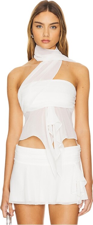 GUIZIO Chiffon Wrap Around Top