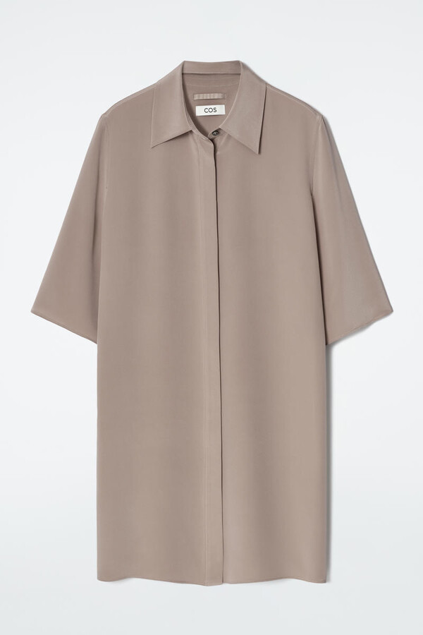 COS Longline Silk Shirt