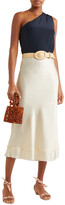 Thumbnail for your product : Alexandre Birman Clarita Bow-embellished Suede Wedge Sandals